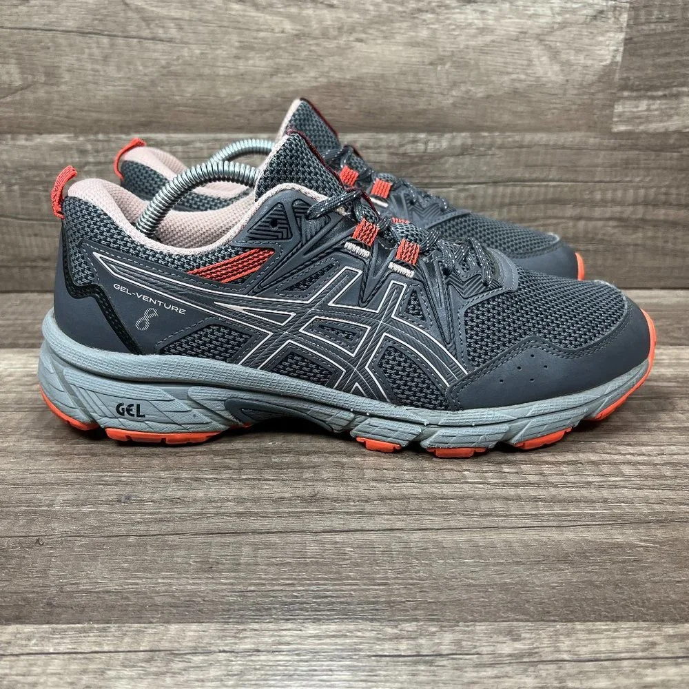 Asics Gel-Venture 8 WIDE Gray Womens US Size 8 EUR 39.5 1012A706 Running Shoes